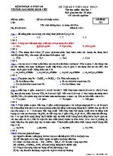 Đề thi kết thúc học phần tên học phần Hóa học 1 - Mã đề thi 101